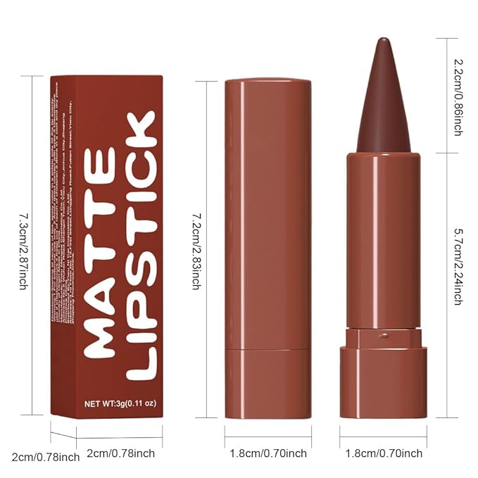 JUAAZIN Wine Gradient Matte Lip Liner Pencil Crayon for Women - Waterproof Smudge-Proof Kissproof Long-Wear Lip Pencil, Flawless Contour Ombre Effect Lip Crayon,Creamy Pigmented Lip Liner 08#