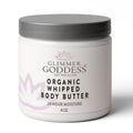 GLIMMER GODDESS Organic Whipped Body Butter for Women - Moisturizer Cream with Shea & Cocoa Butter, Almonds & Coconut Oil - Lemon Verbena, 8oz