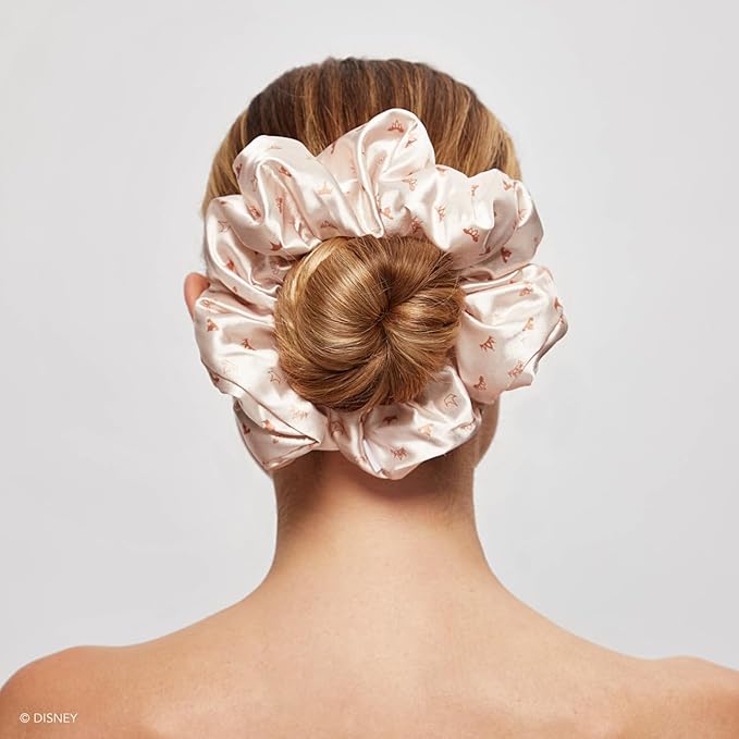 Kitsch & Disney Satin Scrunchies for Women - 2 Pcs, Desert Crown