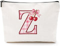 CQM Cherry Bag Initial Z Makeup Bag Cherry Gifts for Women Cosmetic Bags