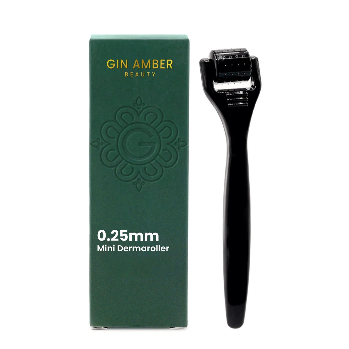 Gin Amber Beauty Derma Roller - Individual Needles, Face & Scalp, 0.25 mm