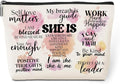 jeilink Positive Affirmations Makeup Bag Mental Health Motivational Inspirational Gifts for Female Sister Girl Friend Colleagues Coworker Birthday Friendship Mothers Day Nurse Day Travel Toiletry Bag