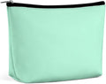 Meaudiwes Fashion Zipper Cosmetic Case, Portable Makeup Case, Personality Toiletry Bag, Travel Cosmetic Toiletry Bag Light Blue