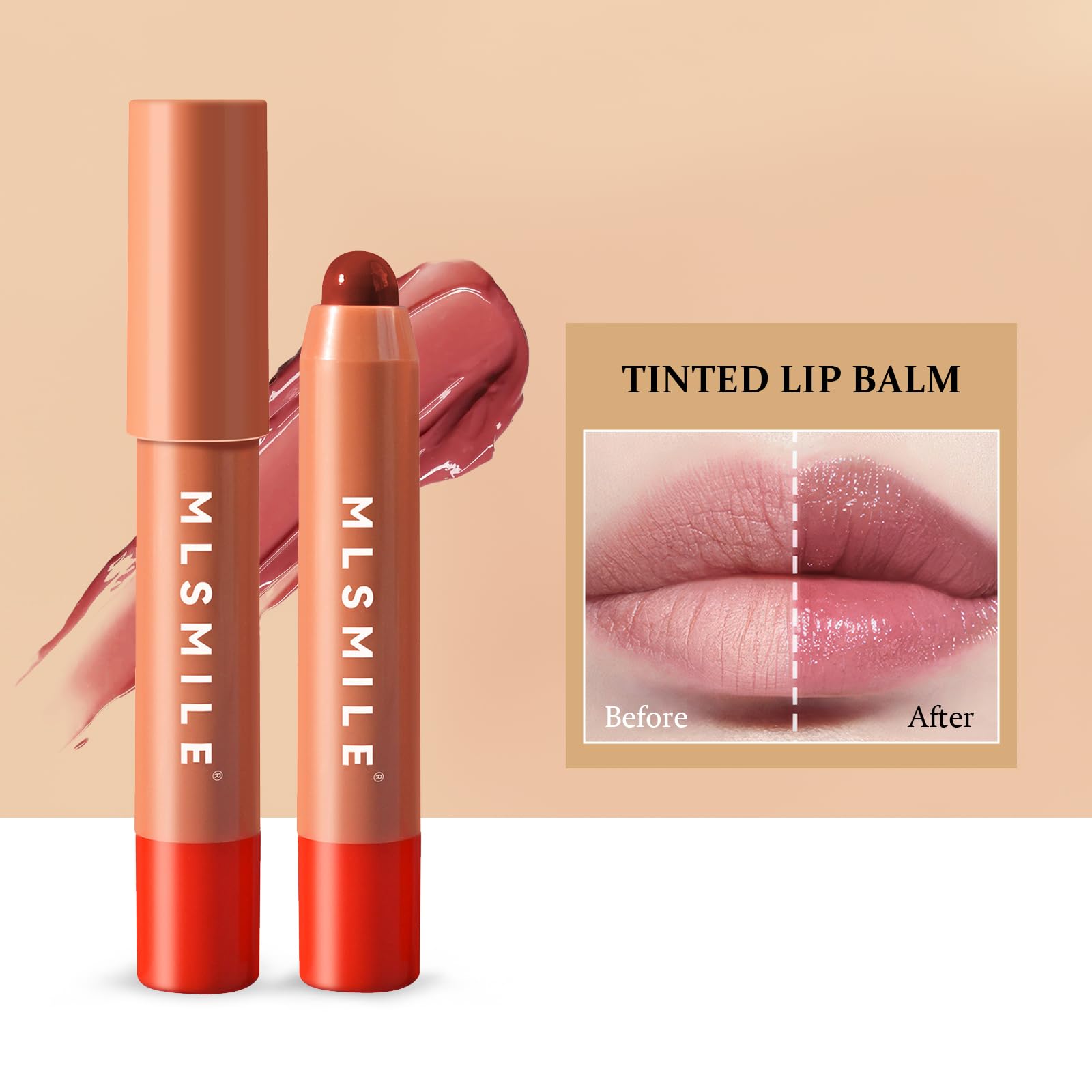 Plum Lip Tint & Gloss 3-in-1 Multi-Use Stick, Cream Blush Eyeshadow Base, Waterproof & Transfer-Proof Lip Stain, All-Day Hydrating Wear #Pink