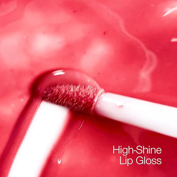 Palladio Lip Gloss, Non-Sticky Lip Gloss, Contains Vitamin E and Aloe, Offers Intense Color and Moisturization, Minimizes Lip Wrinkles, Softens Lips with Beautiful Shiny Finish, French Kiss
