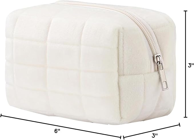 HABUAETY Makeup Cosmetic Bag Small Checkered Pouch Make Up Purse Bag Y2k Accessories
