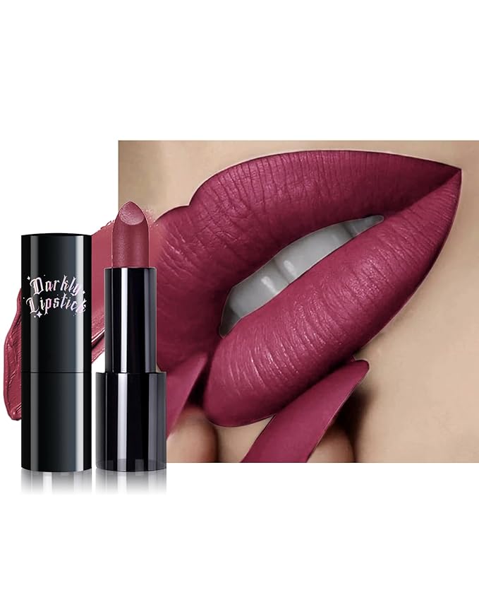 Caedelfly Velvet Matte Lipstick, Plum Lipstick for Women, Halloween-09