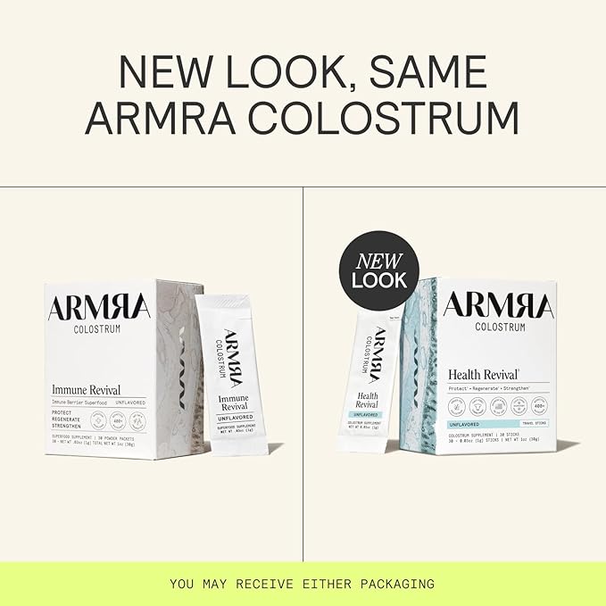 ARMRA Colostrum Powder, Unflavored, 30 Serving Travel Sticks