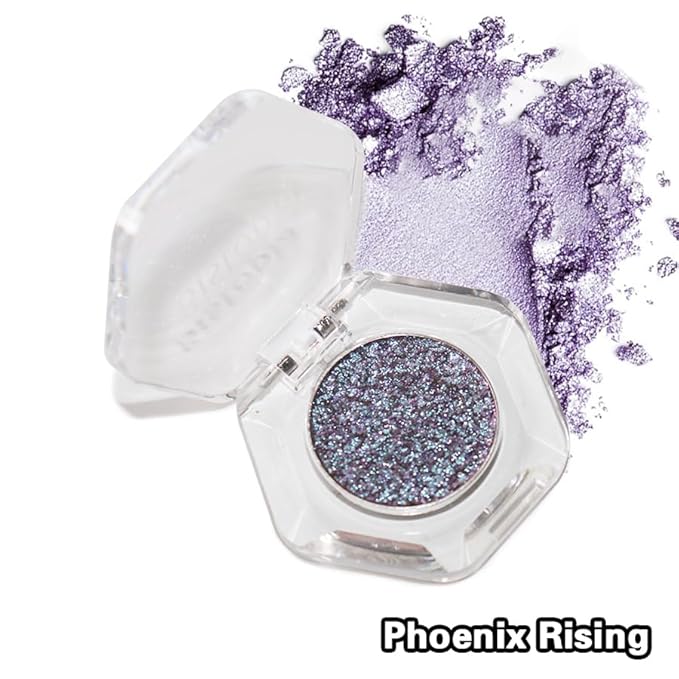 Bistopia Holographic Glitter Single Eyeshadow, Pearlescent Shimmer Metallic Cream Powder Eye Makeup, Blendable Long Lasting Waterproof, Multi-Use Face Highlighter, 2g. (Phoenix Rising)