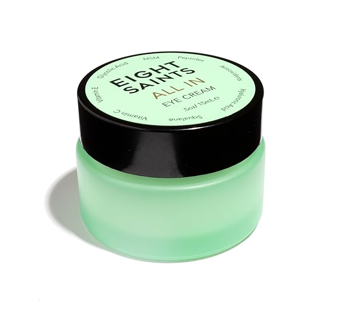 Eight Saints Skin Care All In Eye Cream, Anti Aging Eye Cream to Reduce Puffiness, Wrinkles, & Eye Bags, Dark Circles Eye Treatment, with Hyaluronic Acid, Vitamin C, & Peptides, 0.5 Ounces