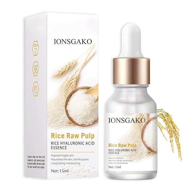 IONSGAKO Crema De Arroz para La Piel De Cara Y Cerrar Los Poros,Serum,0.5Oz