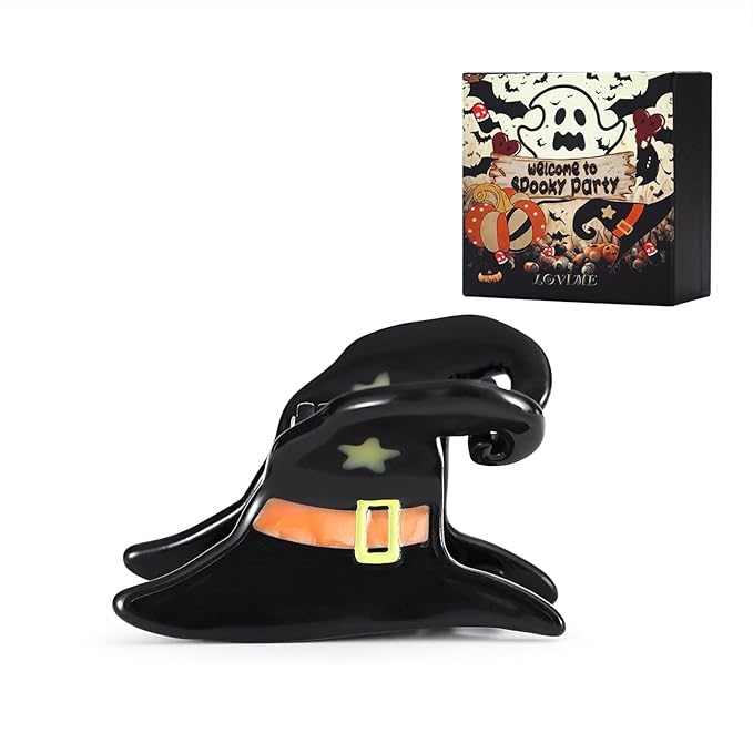 Halloween Mini Witch Hat Acetate Claw Original Cute Hair Clips for Women