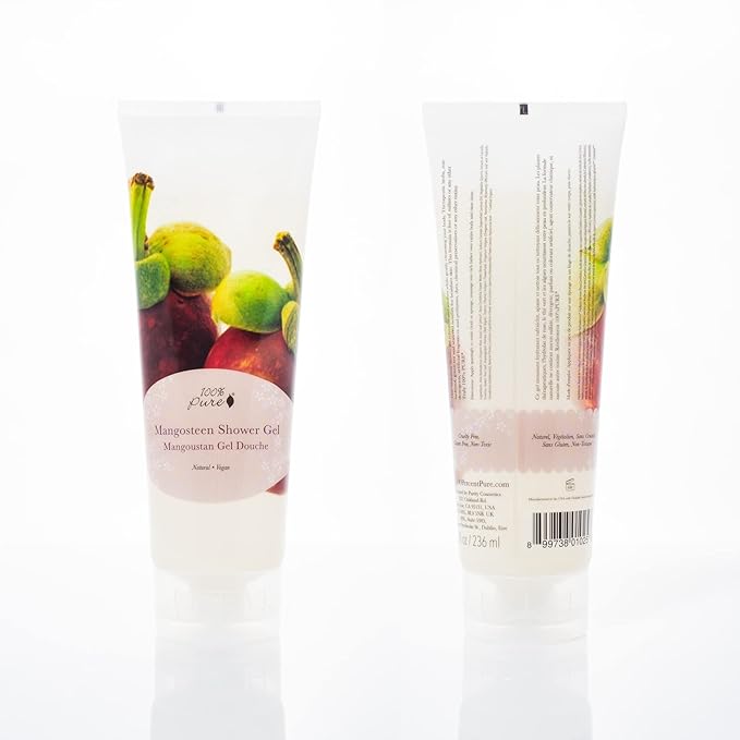 100% PURE Mangosteen Shower Gel Natural Foaming & Hydrating Body Wash