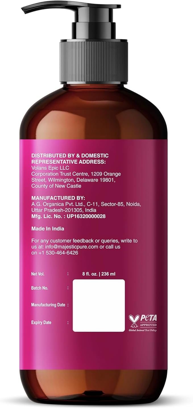Majestic Pure Cocoa Mint Massage Oil, Cooling Scented Blend, 8 Fl Oz