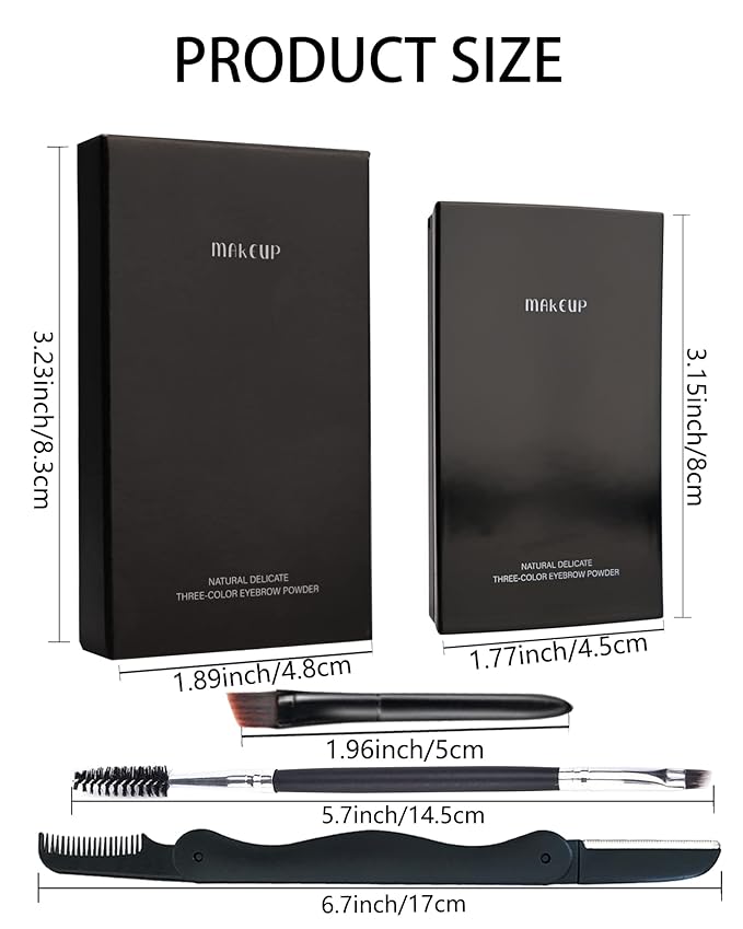Eyebrow Powder Kit, Eye brow Tinting Powder Kit with Razor for Women-Set 03