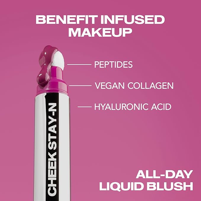 Sacheu Cheek STAY-N Liquid Blush, Dewy Finish, I'm Bold