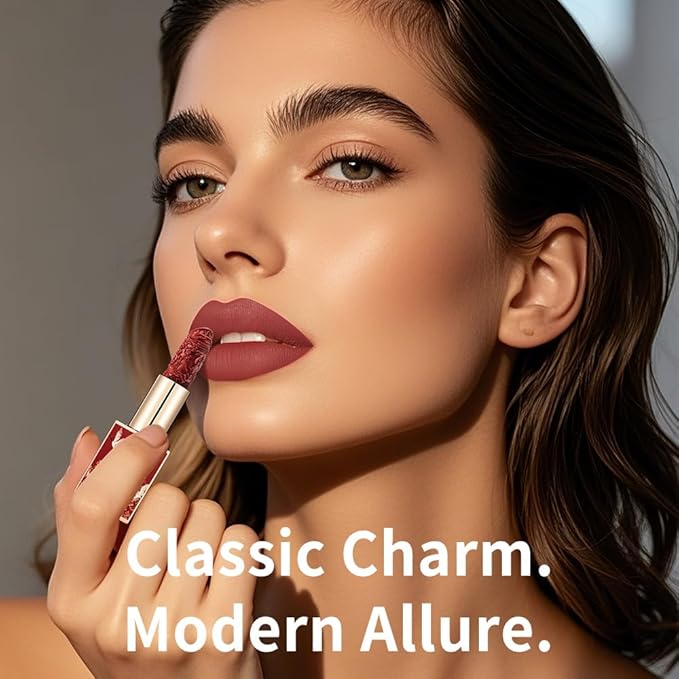 Catkin Moist Lipstick Hydrating High Impact Color Infused with Vitamin E and Avocado Oil Smooth Soft Texture Long Lasting Rose Glow Finish 136