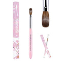 KEMEISI Acrylic Nail Brush Size #10, 100% Pure Kolinsky Nail Art Brushes for Acrylic Application, Sturdy Starry Handle Oval Shaped Nail Design Tools for Professional Manicure DIY, Pink
