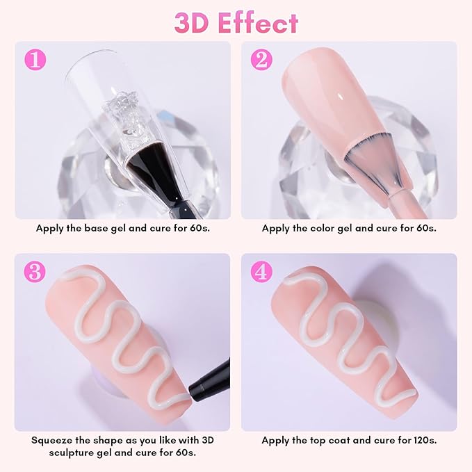 Makartt 3D Nail Gel, 15g Sculpting Gel Glue for Molding and Drawing