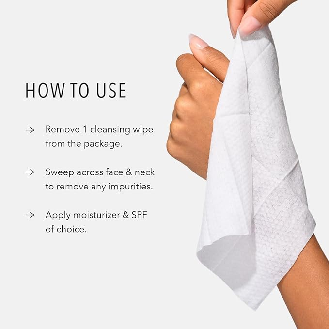 HydroPeptide HydroActive Cleanser, Micellar Facial Cloths, Cleanses Makeup, Dirt, and Excess Oil and Hydrates, 1 Pack (30 Cloths)