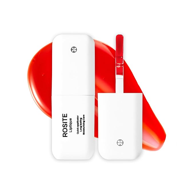 Oiad Liptique Lip Plumping Stain Peel Off - 24 Hour Long Lasting Lip Tattoo, Waterproof & Transfer Proof, Nourishing & Hydrating Peel off Korean Lip Tint for Women (004 ROSITE)
