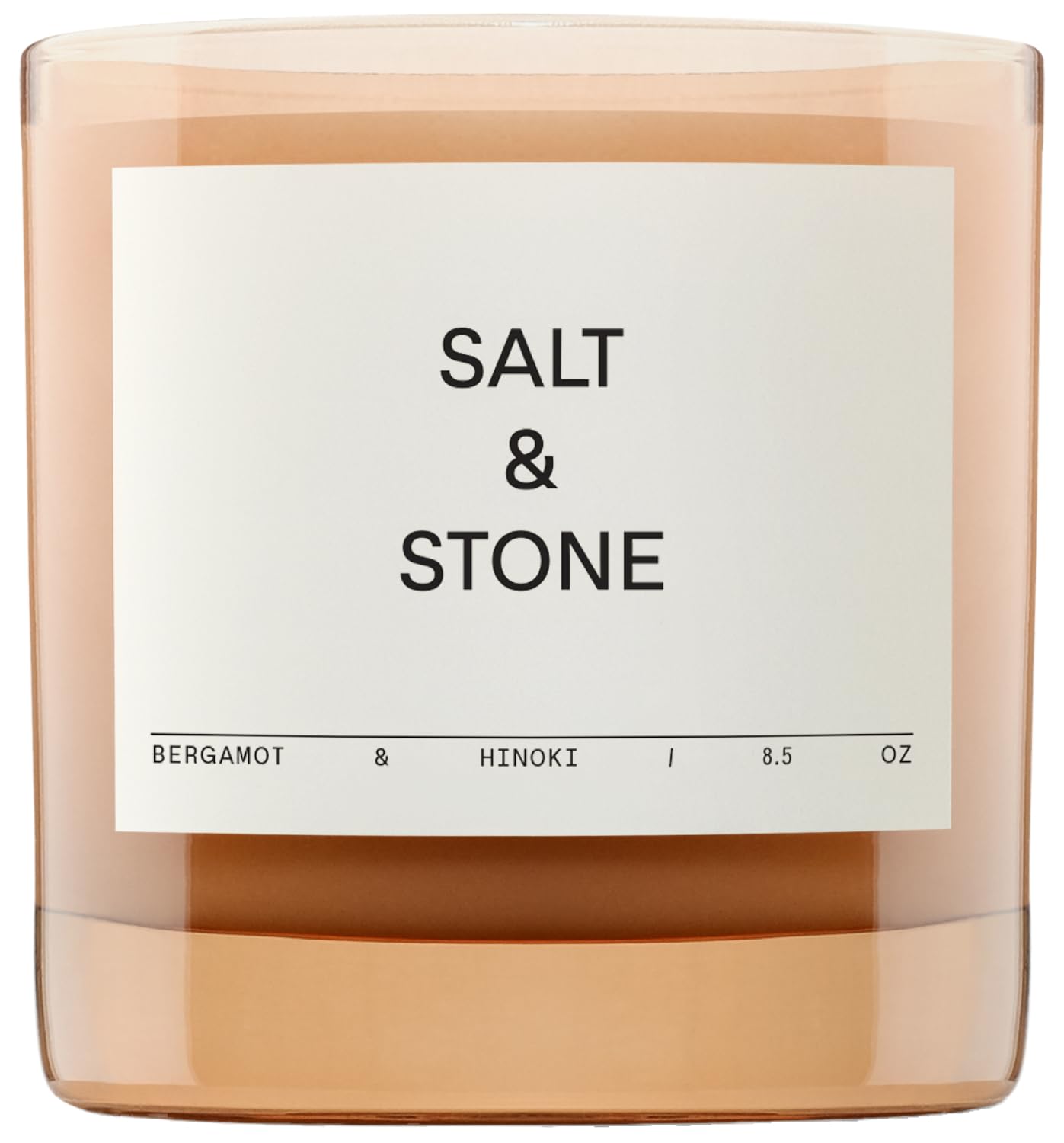 Salt & Stone Coconut & Soy Blend Scented Candle, Bergamot & Hinoki 8.5 oz