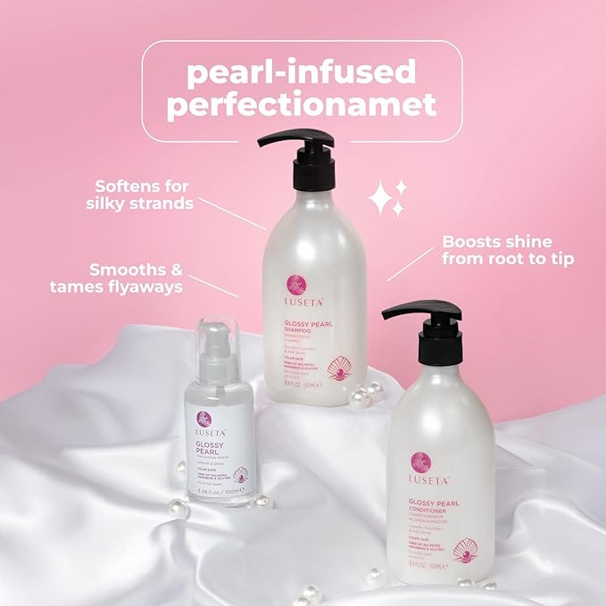 Luseta Glossy Pearl Hair Care Set, Smooth & Shine for Dull Hair