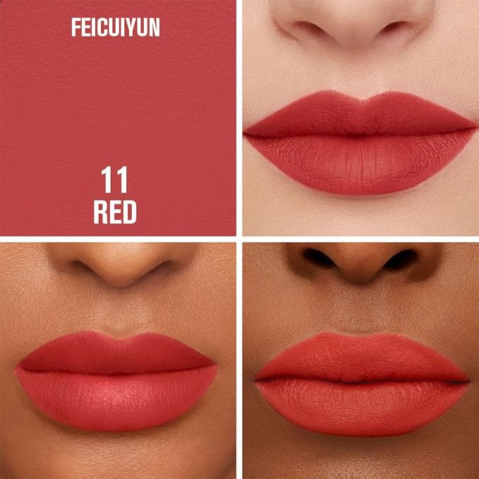FeiCuiYun Matte Calligraphy Liquid Lip Liner Lipstick Pencil, Red Long-Lasting Transfer-Proof Lip Stain, Lightweight Lipstick, Sheer Buildable Color, Fades to a Natural Wash of Colors