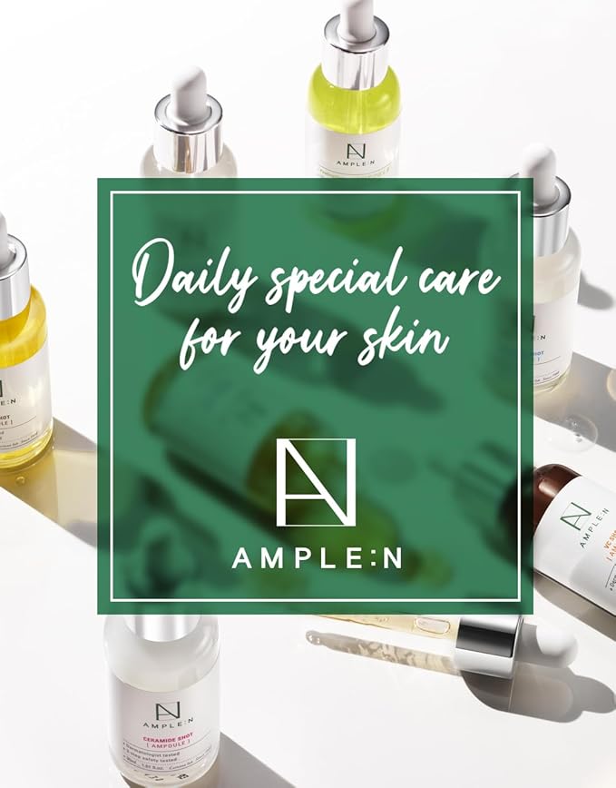AMPLE:N Peptide Shot Ampoule - Anti-Aging Face Ampoule with Peptide Threads to Minimize Wrinkles and Improve Firmness - Serum to Lift Sagging Skin - Visibly Plump, 1.01 fl. Oz