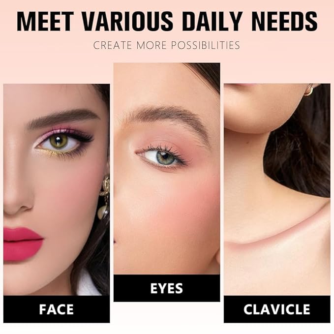 HHLTOH Nude Matte for Face Cheeks Blush, Natural Cream Blushes Makeup Palette, Skin Color Monochrome Blush Creamy Powder Palette Makeup for Older Women, Blushes Eyeshadow Foundation for Every Day 01