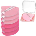 CUPID CARE 6 Pcs Powder Puff with 2 Travel Cases, Setting Powder Puffs for Face Powder and Foundation, Velour Makeup Puff for Loose Powder Body Powder, Skin-Friendly, Beauty Makeup Tools-Pink/Red