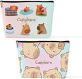 2 Pcs Cute Capybara Makeup Bag, Travel Makeup Case Cosmetic Bags for Women