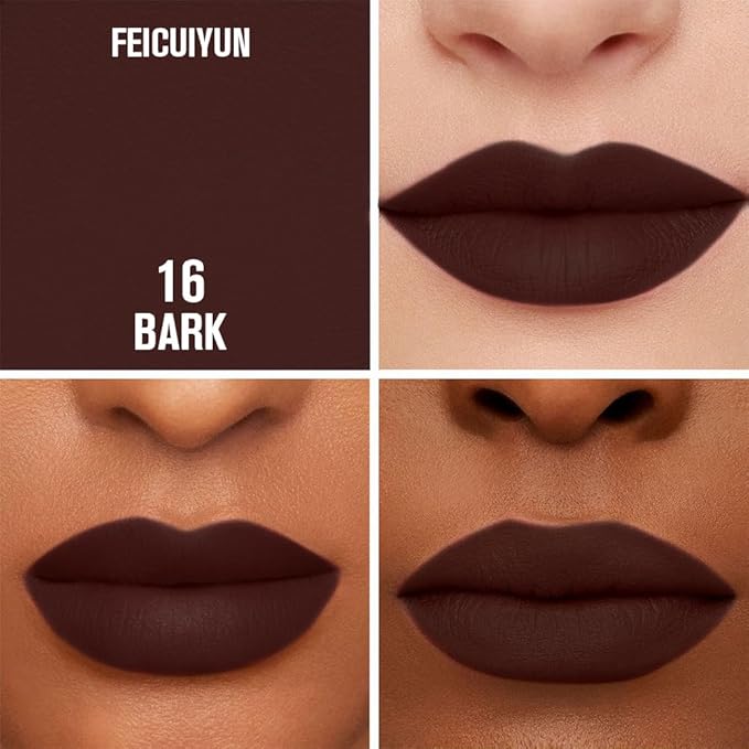 FeiCuiYun Matte Calligraphy Liquid Lip Liner Lipstick Pencil, Bark Long-Lasting Transfer-Proof Lip Stain Halloween Birthday Party Wear, Sheer Buildable Color, Fades to a Natural Wash of Colors