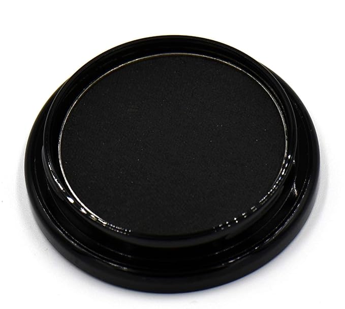 Pure Ziva Black Matte Opaque Smokey Eye Onyx Midnight Zero Jet Black Pressed Powder Single Vegan Eyeshadow; Talc, Paraben & Cruelty Free