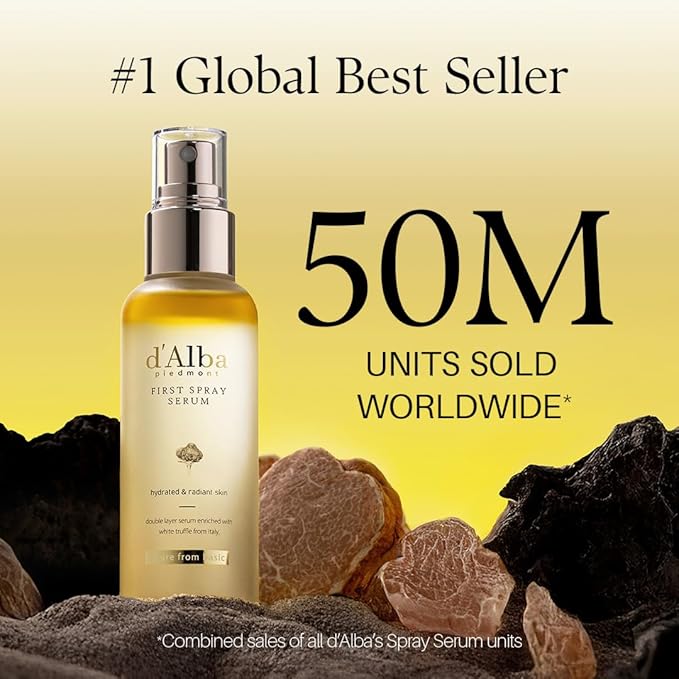 d'Alba Piedmont White Truffle First Spray Serum (3.38 fl oz x 2 Bottles)