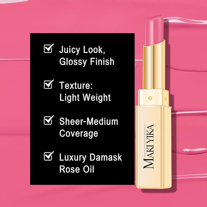 MAKI YIKA 3Pc Moisture Lipsticks for Women Brown Nude Pink Lipstick