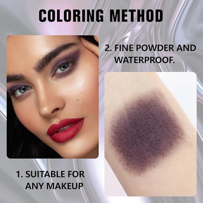 FeiCuiYun Matte Singe Eye Shadow Palette Makeup, Matte Smokey Plum Monochrome Eyeshadow For Old Women, Mini Singe Pressed Pigmented Waterproof Sombras Para Ojos, Vegan, Talc,Paraben & Cruelty Free, 15