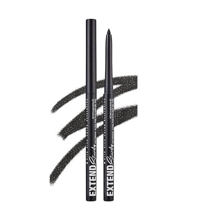 Mefyhtune Black Shimmer Eyeliner Pencil Waterproof Retractable Black Gel Eyeliner Smudge-proof Hypoallergenic Makeup (12#)