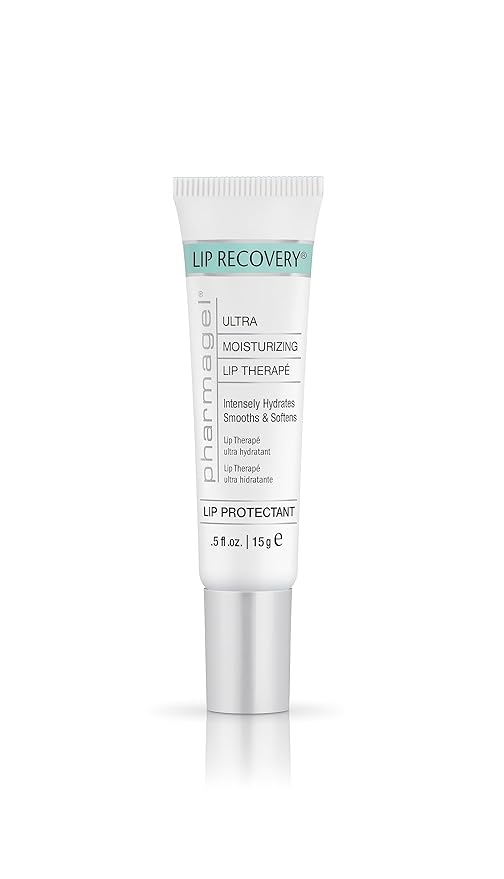Pharmagel Lip Recovery Protectant – Moisturizing Lip Balm with Aloe Vera, Shea Butter, Peptides & Botanical Ingredients for Dry Lips, Smooth Base for Lipstick and Gloss, 0.5 oz