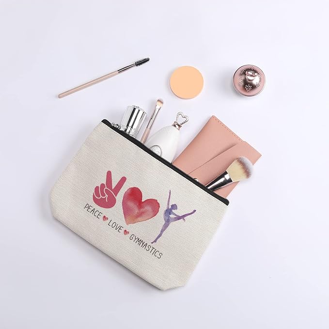 kdxpbpz Gymnastics Stuff Gymnastic Makeup Bag Inspirational Gymnastics Lover Gifts Gymnastic Coach Gift Birthday Gifts for Her Female Athletics Coach Friend Sister