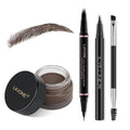 LAVONE Eyebrow Pen Kit, Waterproof Brow Pencil,Pomade,Eyeliner, Black Brown