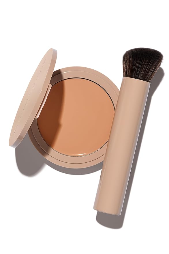 No Makeup Makeup Foundation & Brush Duo, Cream-Balm Formula, Light Medium