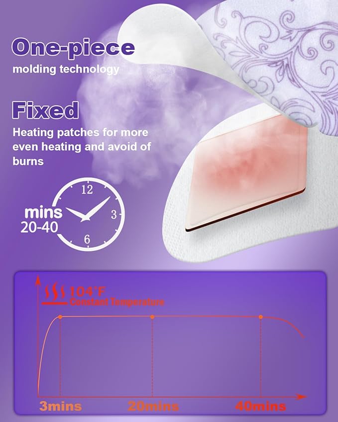 ProCIV 30 Packs Steam Eye Mask Lavender,Warm Compress for Dry Eyes Sleep Mask,Hot Auto Heated Eye Masks Relaxing Items for Women Moist Heat Soothing Eye Fatigue,Disposable Eye Mask for SPA Essentials
