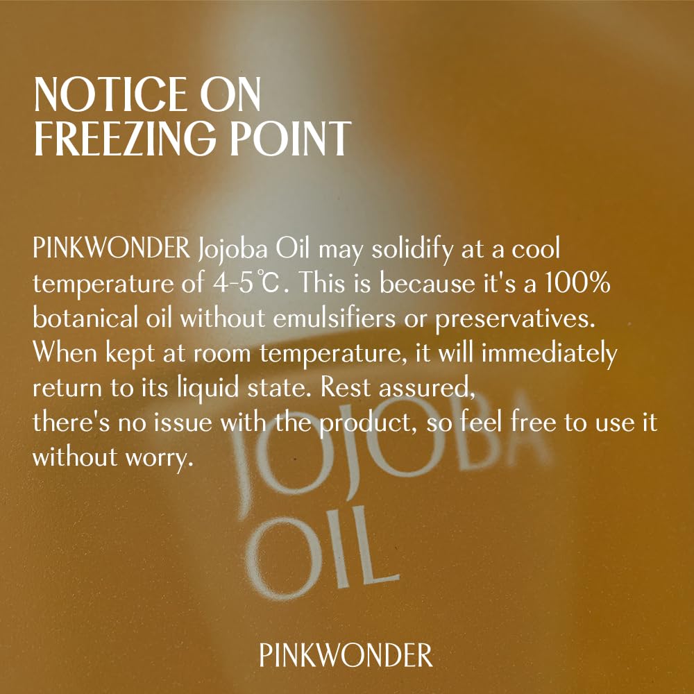 PINKWONDER 100% Pure USDA Organic Non-Greasy Jojoba Oil 1.69 fl oz
