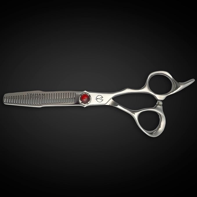 Shihan Shears 5.5" VG10 Steel Professional Thinning Shears - Red Moon - (Hair Thinning Scissors)