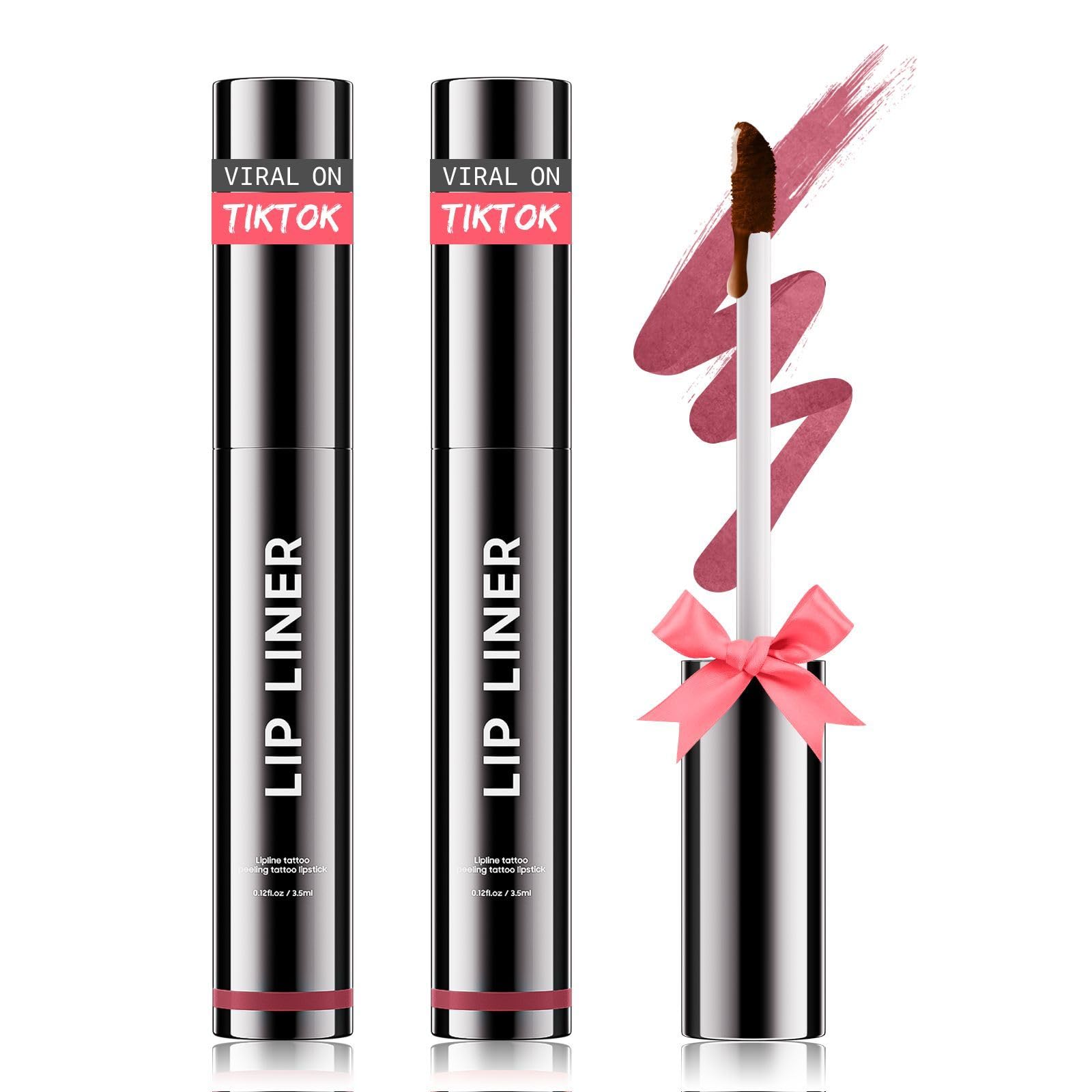 2PCS Lip Stain Peel Off Lip Liner Moisturizing Long-Lasting & Waterproof MV