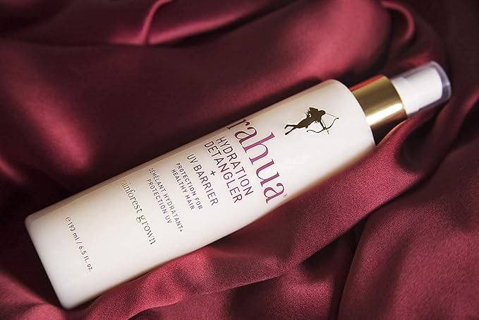 Rahua Hydration Detangler + UV Barrier - Leave-In Spray for All Hair Types - Vegan Heat Protectant and Anti-Frizz Mist with Morete Oil, Sacha Inchi and Mango - Color Safe - 6.5 Fl Oz