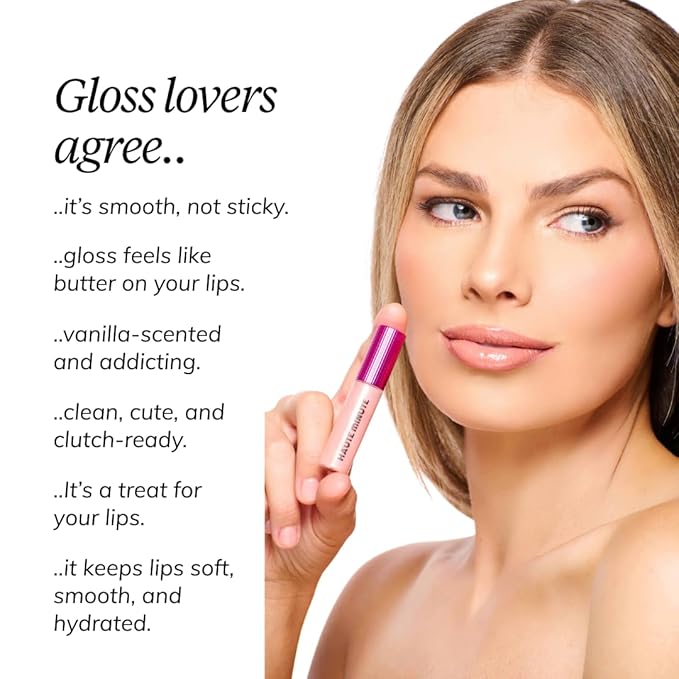 Haute Minute Makeup Mini Clutch Couture Lip Shine Gloss, Non-Sticky Lip Gloss, Vegan & Cruelty-free, High Shine Finish & Moisturizing - Unicorn Vibes