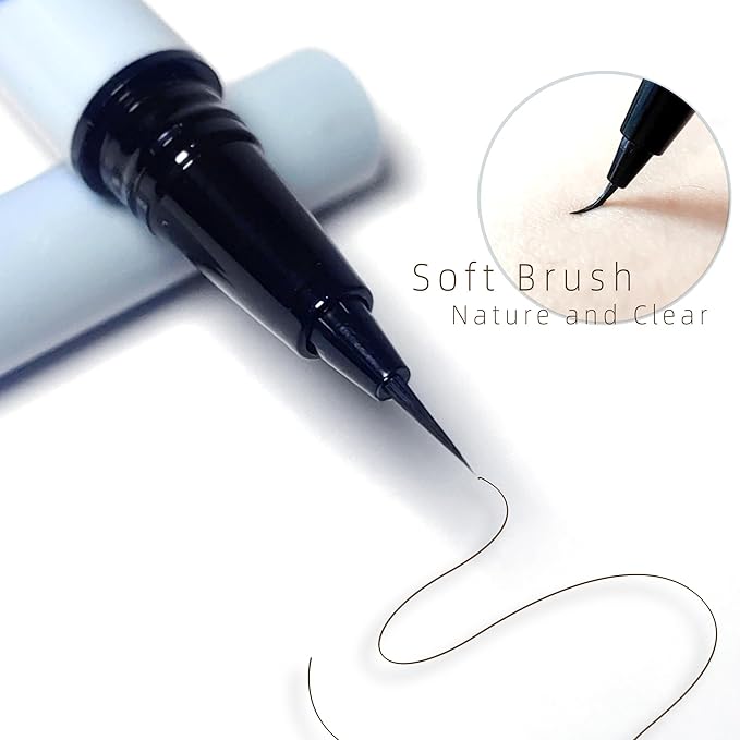 Lea ll U Ultra-fine Waterproof Eyebrow Pen - Lift & Snatch Liquid, 5 Colors, Dark Brown, Long Lasting Smooth Soft Eye Brow, Brown Eyeliner, Natural Tint (1-Taupe)