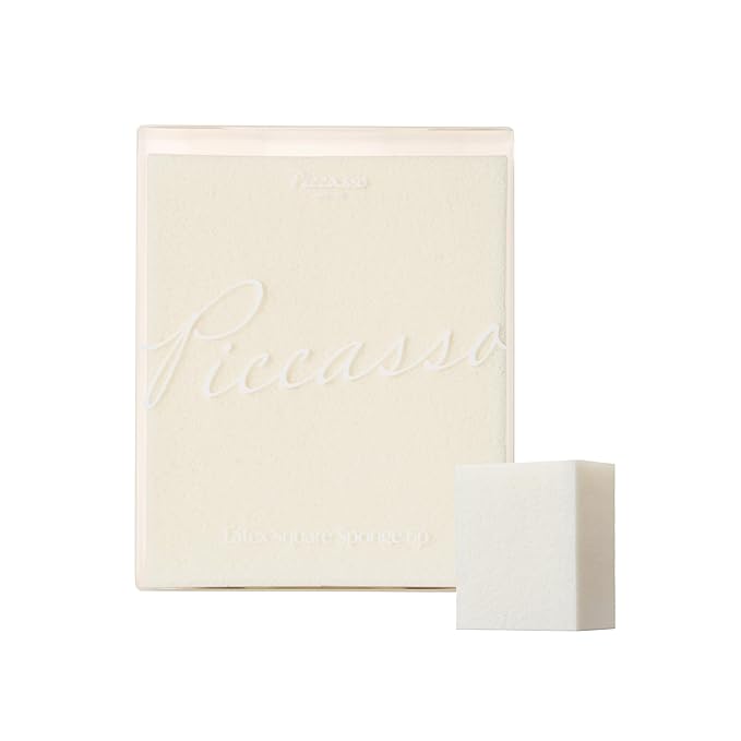 Piccasso Latex Square Makeup Sponges 6P – High Elastic Face Sponges for Foundation, Soft Square Sponges for Makeup, Perfect for Detailed Coverage & Smooth, Seamless Application